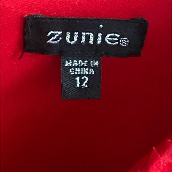 Zunie Girls Christmas Style Sequin Tulle Dress-Red-Size 12-GUC - Picture 6 of 10